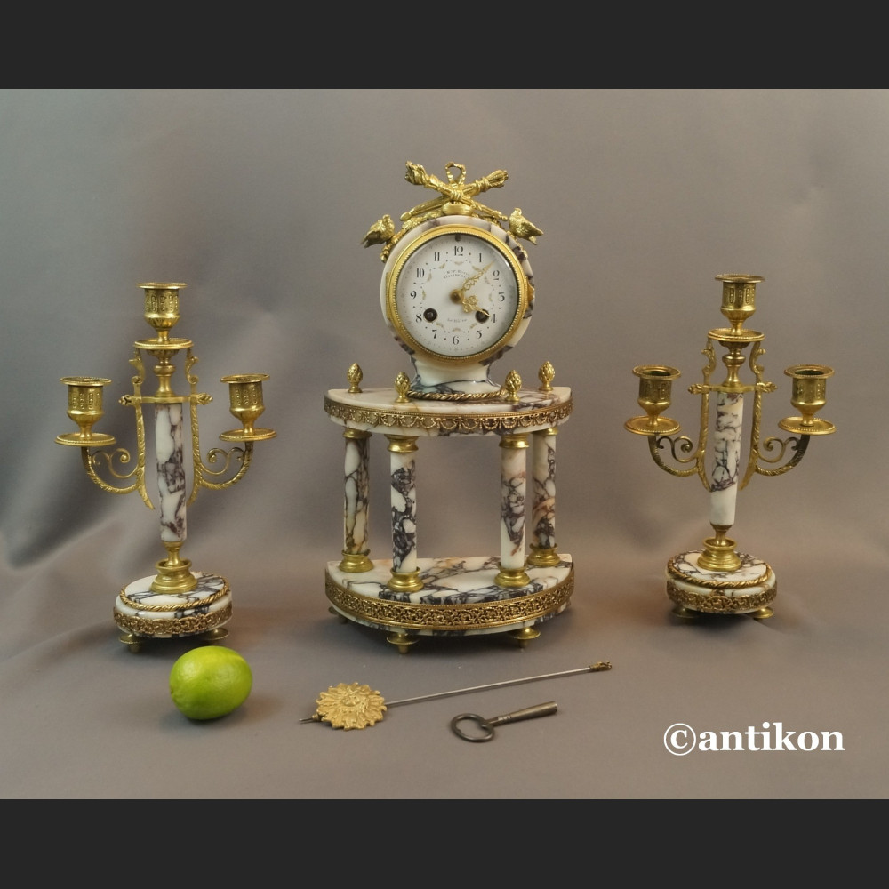 Stary zegar kominkowy Francja 