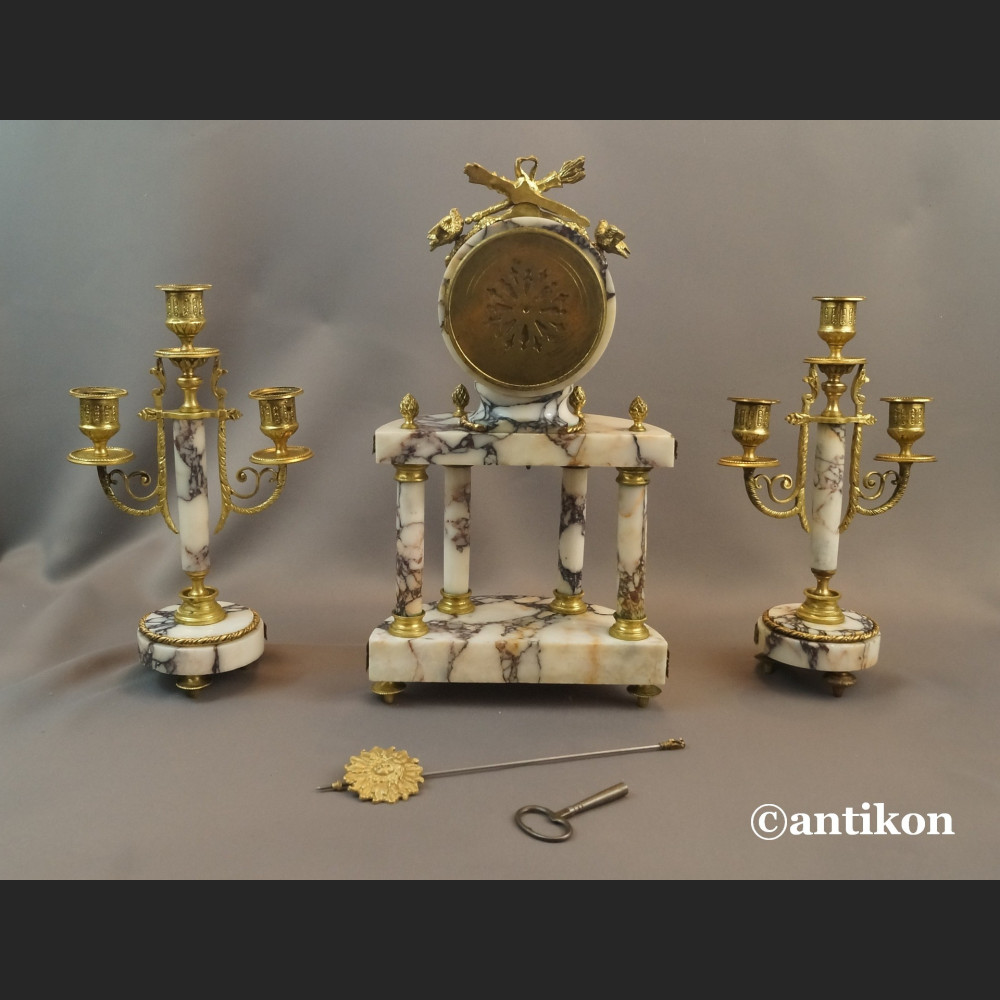 Stary zegar kominkowy Francja 