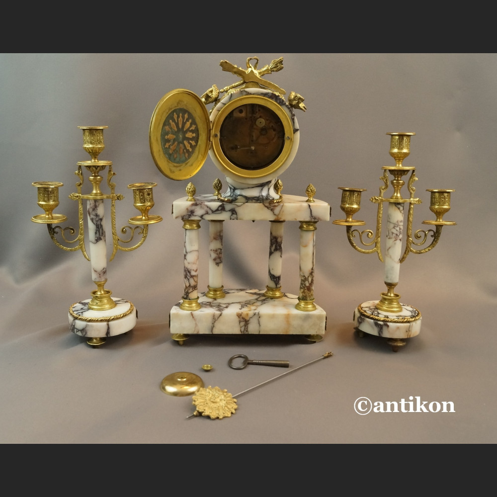 Stary zegar kominkowy Francja 