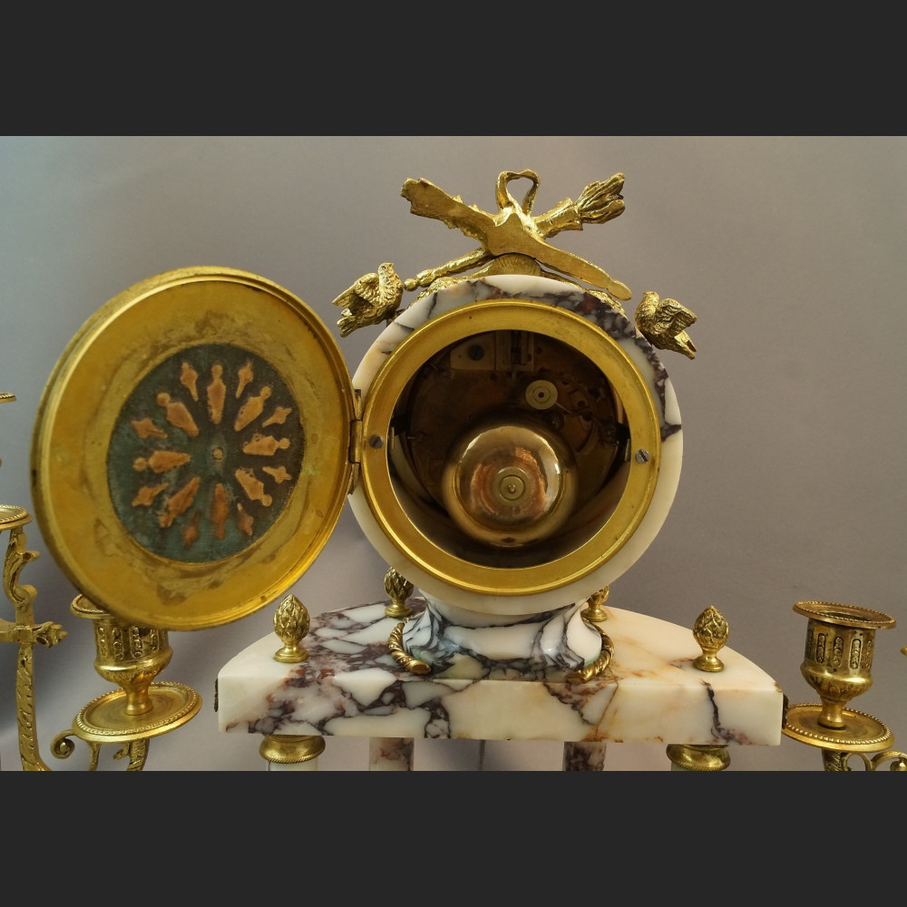 Stary zegar kominkowy Francja 