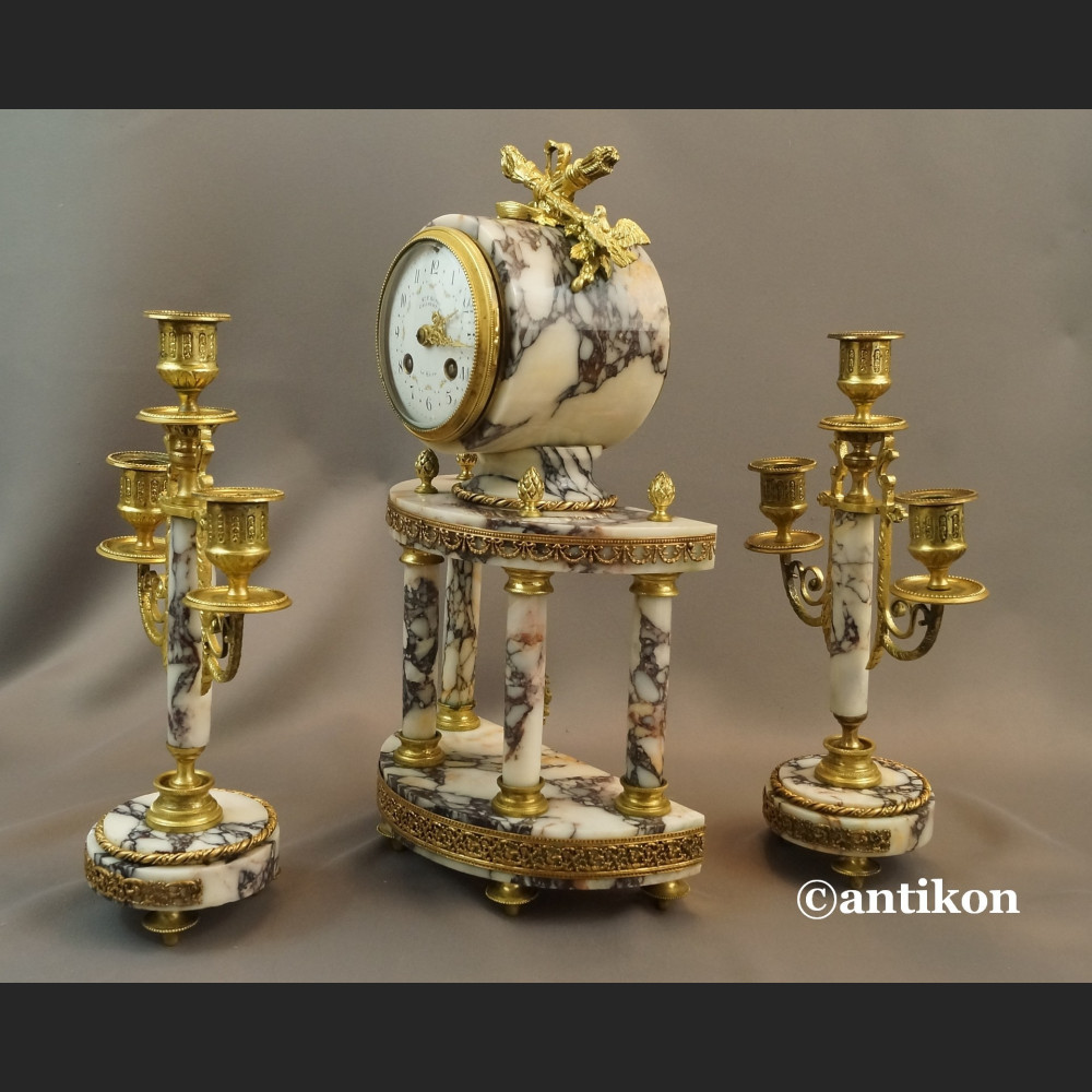 Stary zegar kominkowy Francja 