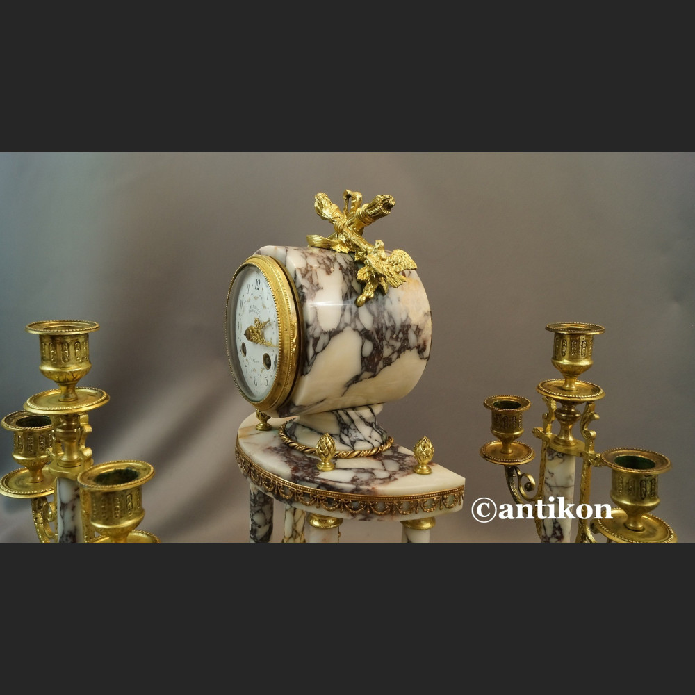 Stary zegar kominkowy Francja 