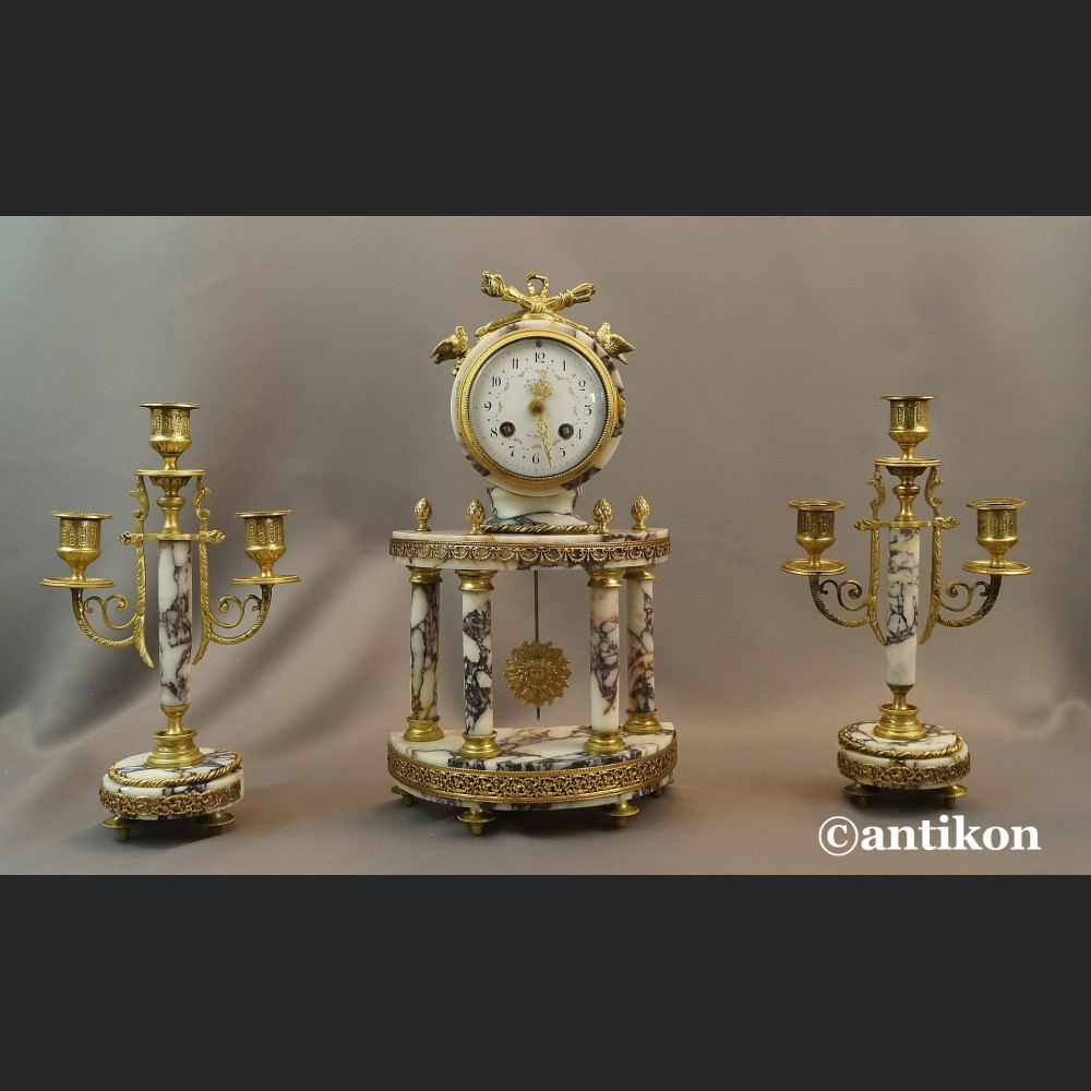 Stary zegar kominkowy Francja 