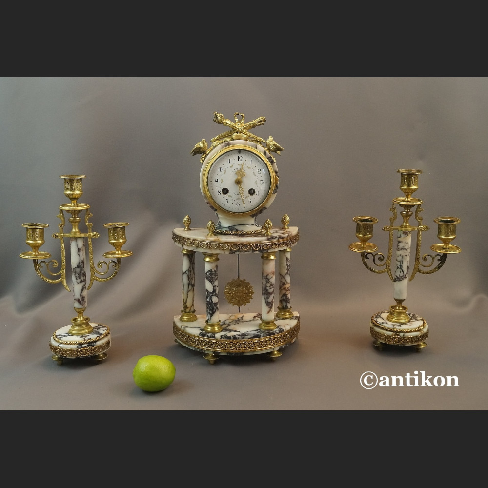 Stary zegar kominkowy Francja 