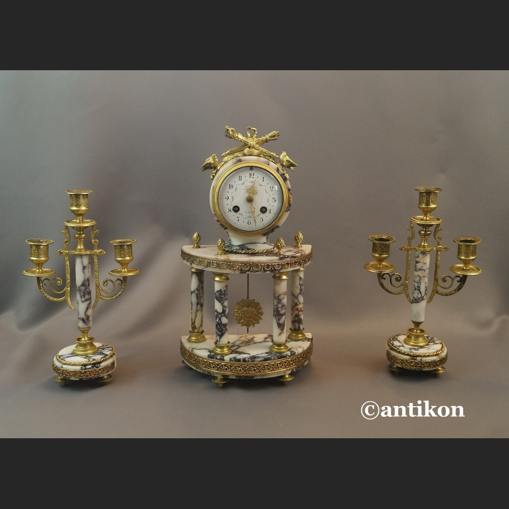 Stary zegar kominkowy Francja 