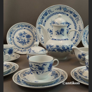 Bawarski serwis cebulowy klasyk biało kobaltowy