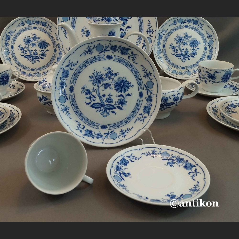 Bawarski serwis cebulowy klasyk biało kobaltowy