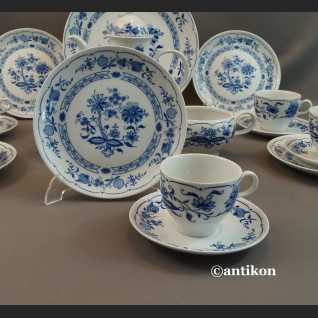 Bawarski serwis cebulowy klasyk biało kobaltowy