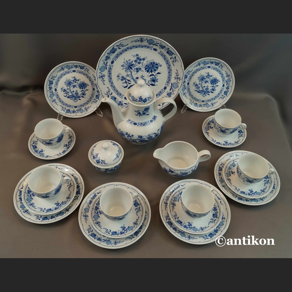 Bawarski serwis cebulowy klasyk biało kobaltowy