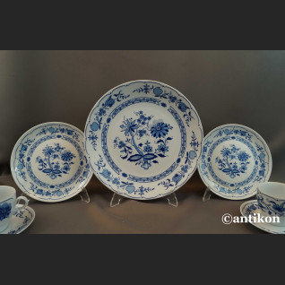 Bawarski serwis cebulowy klasyk biało kobaltowy