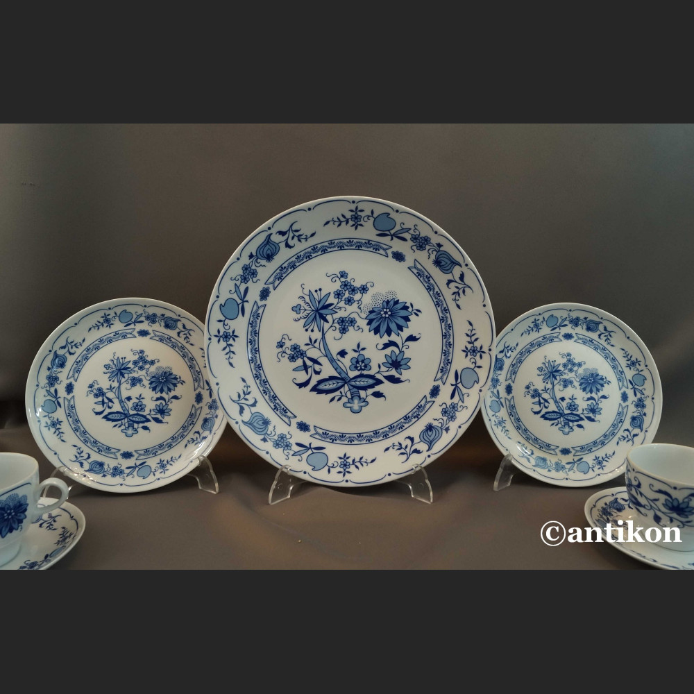 Bawarski serwis cebulowy klasyk biało kobaltowy