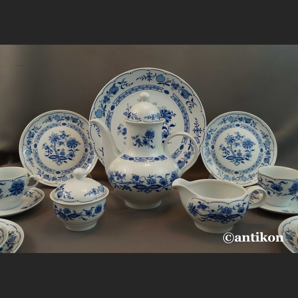 Bawarski serwis cebulowy klasyk biało kobaltowy