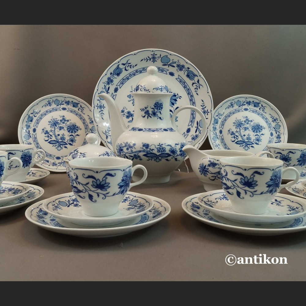 Bawarski serwis cebulowy klasyk biało kobaltowy