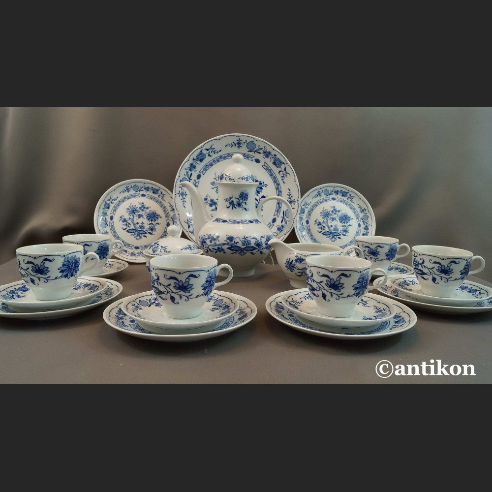 Bawarski serwis cebulowy klasyk biało kobaltowy