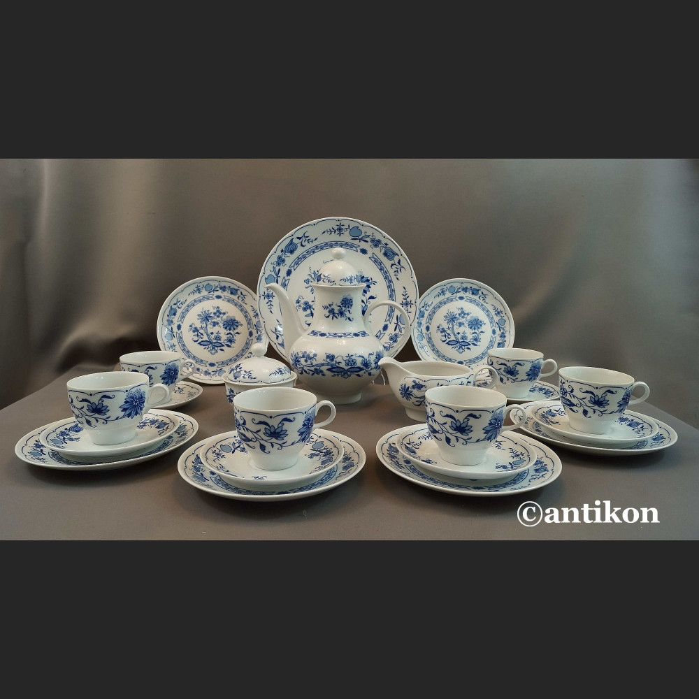 Bawarski serwis cebulowy klasyk biało kobaltowy