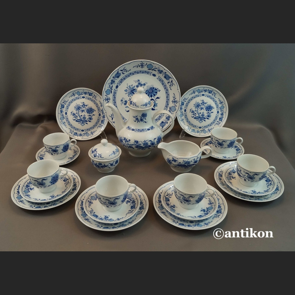 Bawarski serwis cebulowy klasyk biało kobaltowy