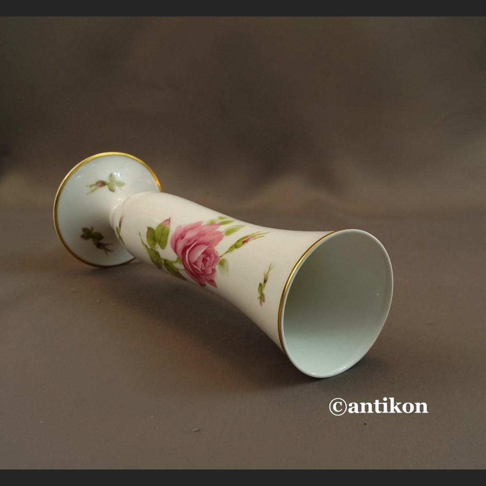 Rosenthal wazon z różą wysoki 