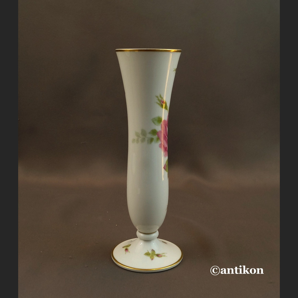 Rosenthal wazon z różą wysoki 