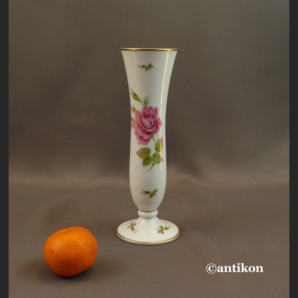 Rosenthal wazon z różą wysoki 