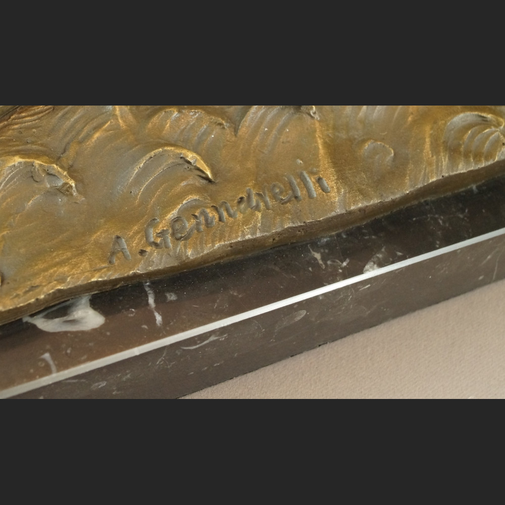 Leda z łabędziem rzeźba w stylu art deco na prezent 