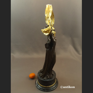 Secesyjna tancerka duża rzeźba z brązu 