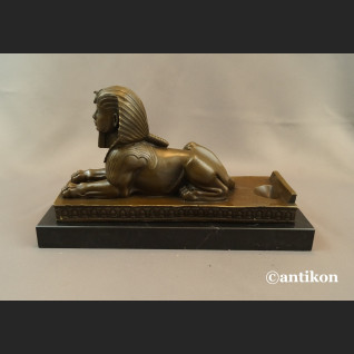 Sfinks z brązu leżący duża rzeźba Sfinks z brązu leżący duża rzeźba