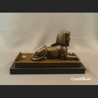 Sfinks z brązu leżący duża rzeźba Sfinks z brązu leżący duża rzeźba