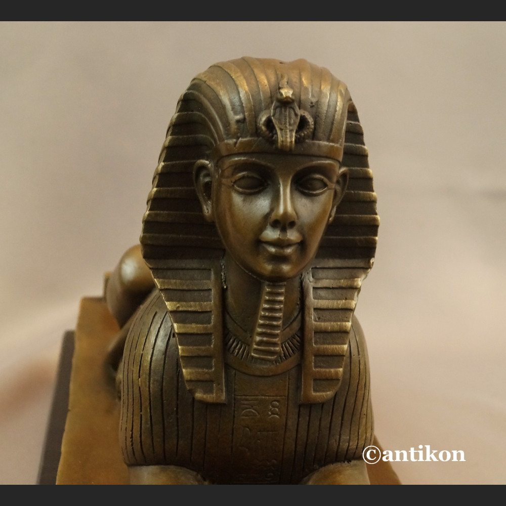 Sfinks z brązu leżący duża rzeźba Sfinks z brązu leżący duża rzeźba