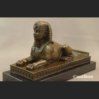 Sfinks z brązu leżący duża rzeźba Sfinks z brązu leżący duża rzeźba