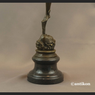 Rzeźba z brązu Hermes patron interesów Merkury bóg kupców świetna  Rzeźba z brązu Hermes patron interesów Merkury bóg kupców świetna