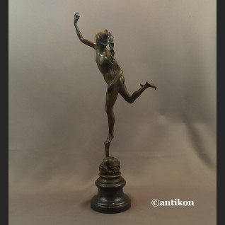 Rzeźba z brązu Hermes patron interesów Merkury bóg kupców świetna  Rzeźba z brązu Hermes patron interesów Merkury bóg kupców świetna