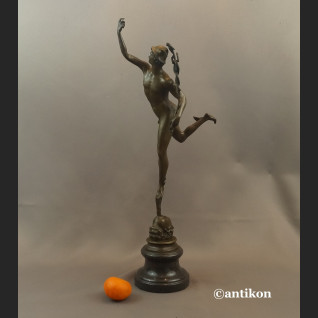 Rzeźba z brązu Hermes patron interesów Merkury bóg kupców świetna  Rzeźba z brązu Hermes patron interesów Merkury bóg kupców świetna