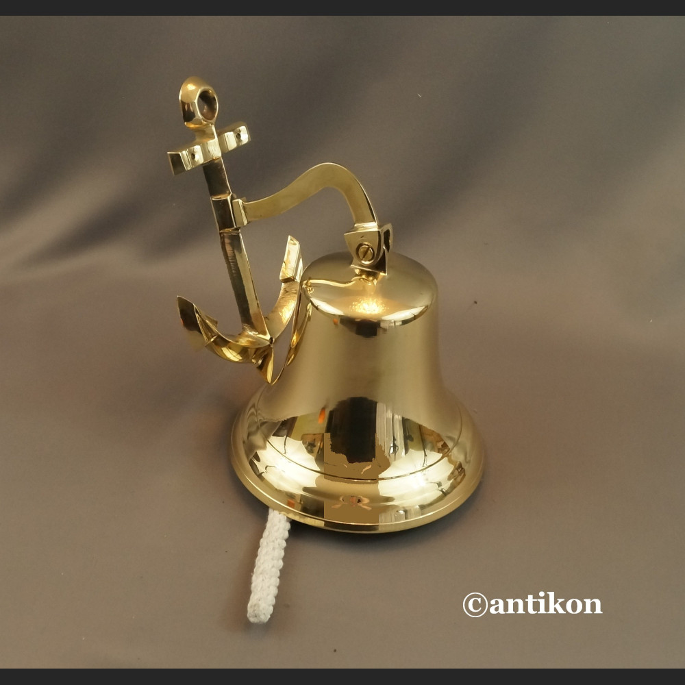 Dzwon okrętowy z kotwicą duży na prezent Dzwon okrętowy z kotwicą duży na prezent