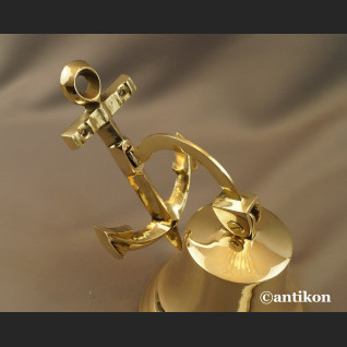 Żeglarski dzwon mosiężny z kotwicą Żeglarski dzwon mosiężny z kotwicą