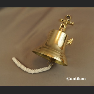 Żeglarski dzwon mosiężny z kotwicą Żeglarski dzwon mosiężny z kotwicą