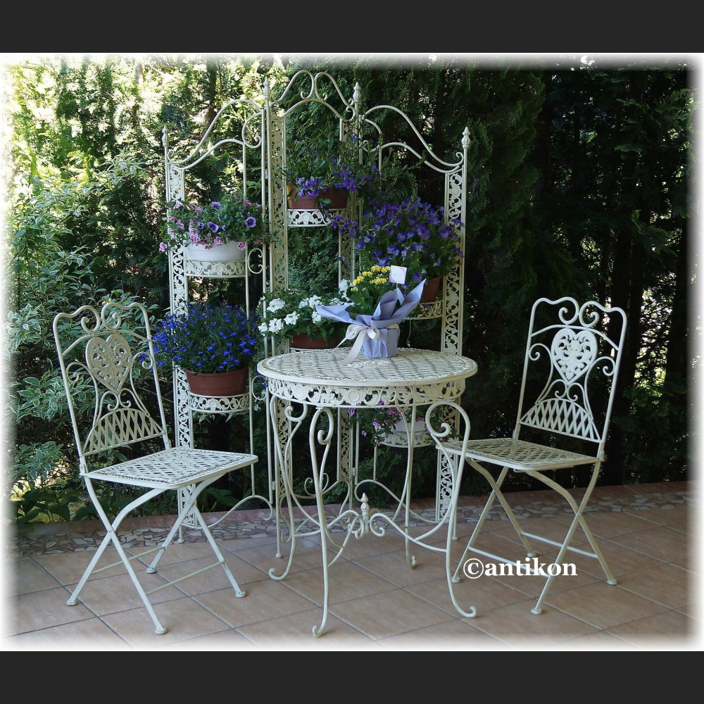 Meble ogrodowe metalowe na balkon taras 