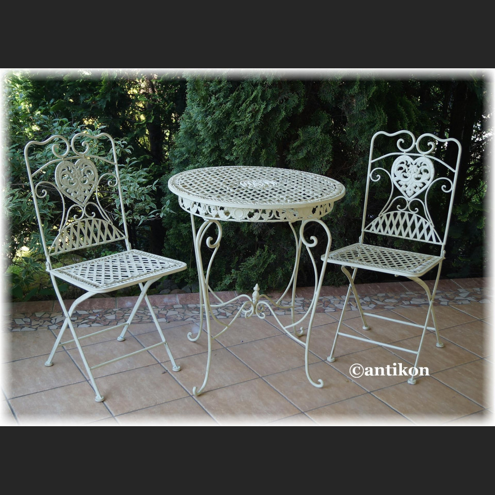 Meble ogrodowe metalowe na balkon taras 