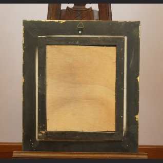 Miniatury z kwiatami w złotej ramie para obrazów 