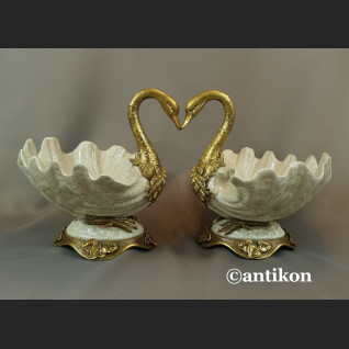Patera łabędź luksusowy prezent ślubny komplet 2 szt 