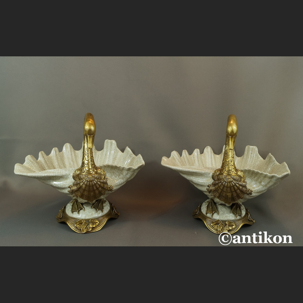 Patera łabędź luksusowy prezent ślubny komplet 2 szt  Patera łabędź luksusowy prezent ślubny komplet 2 szt