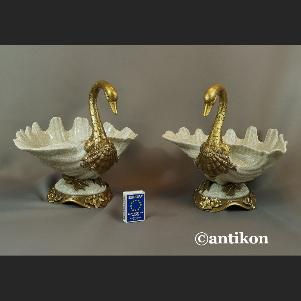 Patera łabędź luksusowy prezent ślubny komplet 2 szt  Patera łabędź luksusowy prezent ślubny komplet 2 szt