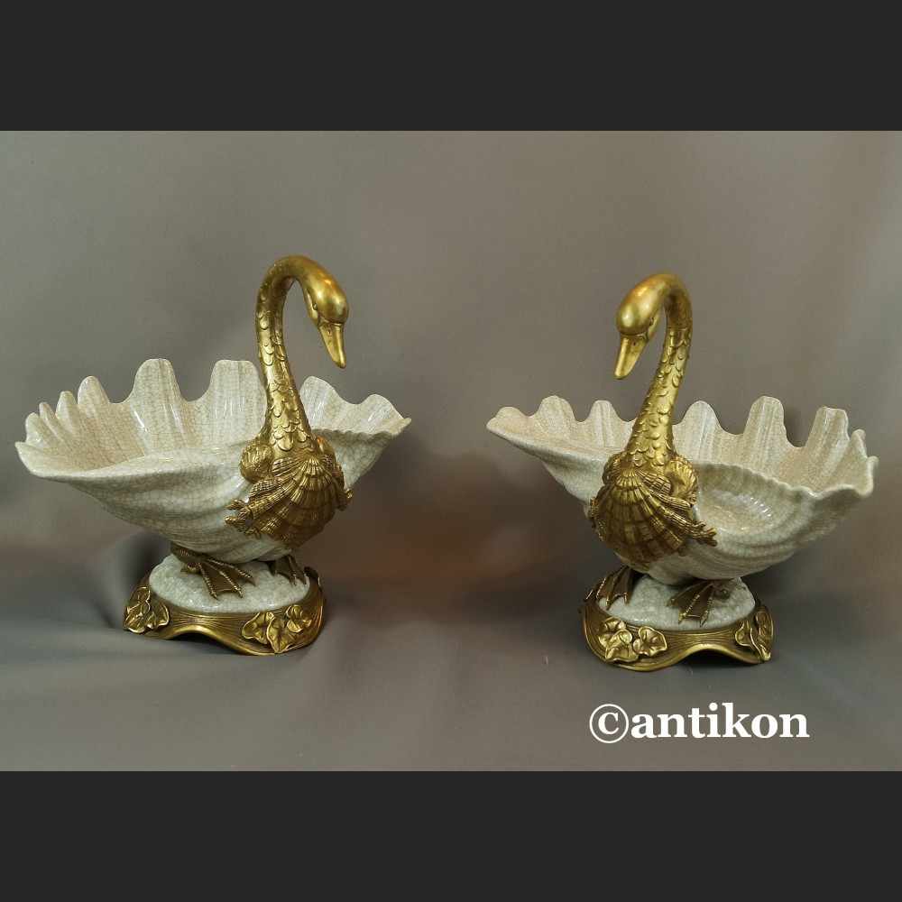 Patera łabędź luksusowy prezent ślubny komplet 2 szt  Patera łabędź luksusowy prezent ślubny komplet 2 szt