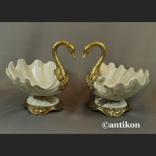 Patera łabędź luksusowy prezent ślubny komplet 2 szt  Patera łabędź luksusowy prezent ślubny komplet 2 szt