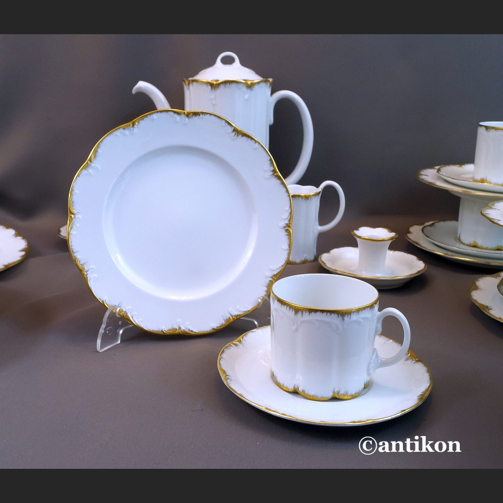 Serwis Rosenthal Monbijou biało złoty Serwis Rosenthal Monbijou biało złoty