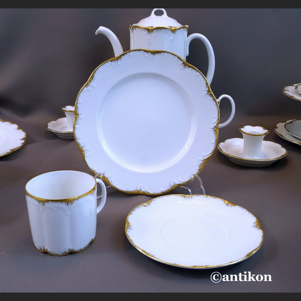 Serwis Rosenthal Monbijou biało złoty Serwis Rosenthal Monbijou biało złoty