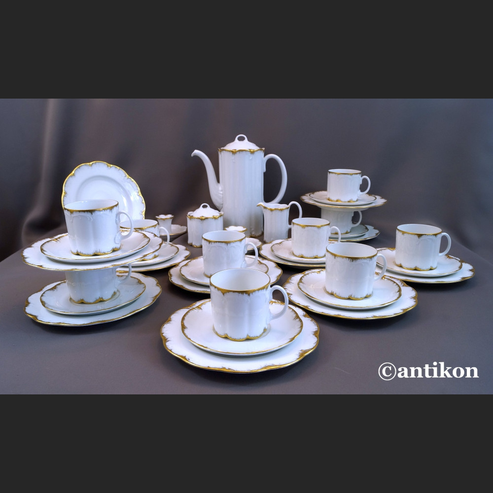 Serwis Rosenthal Monbijou biało złoty Serwis Rosenthal Monbijou biało złoty