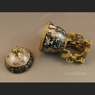 Carskie jajo z lwami a la Faberge szkatuła 