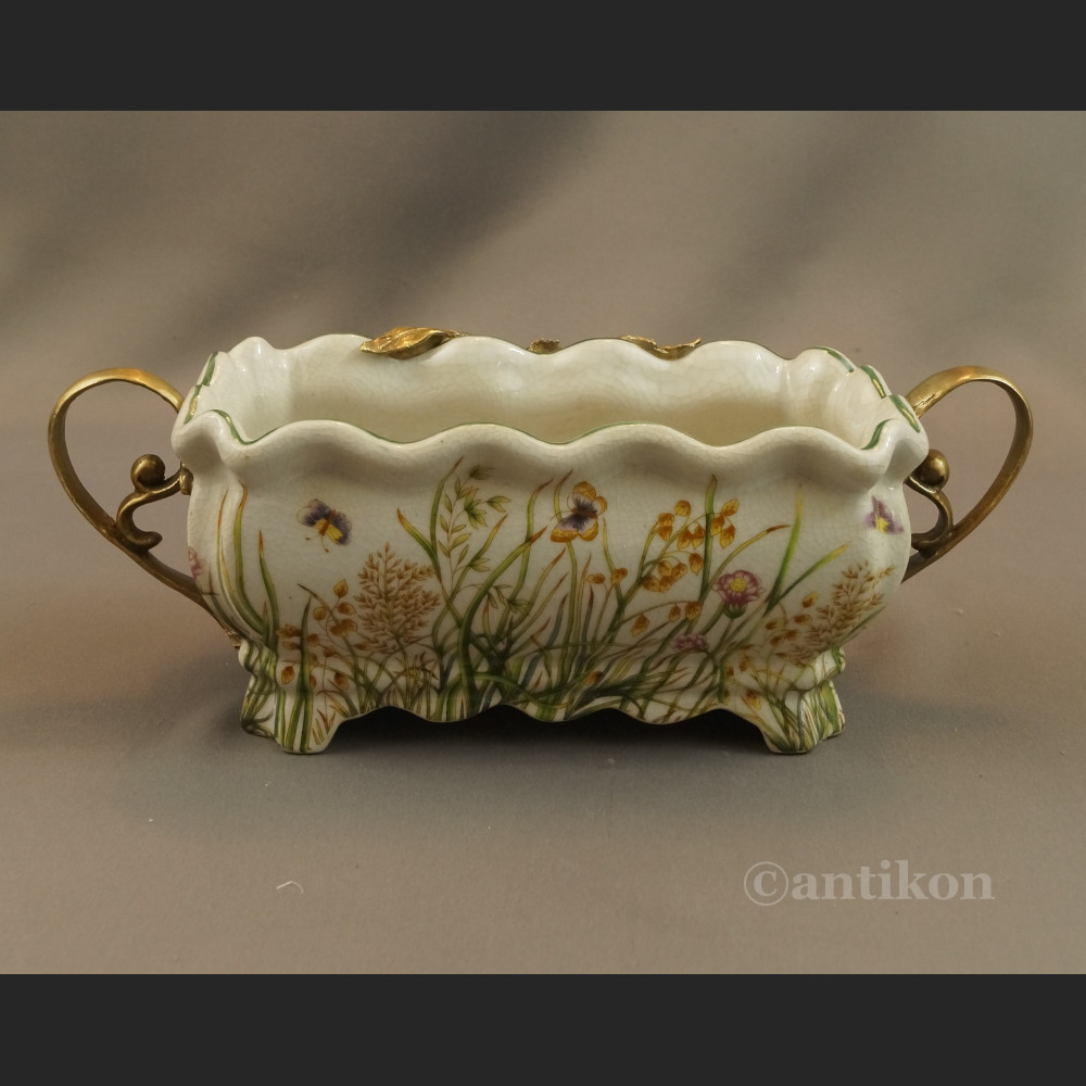 Żardiniera na kwiaty wzór łączka 