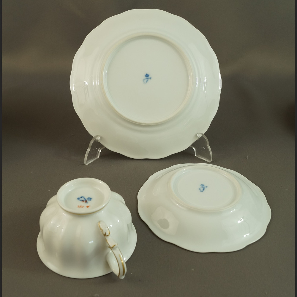 Filiżanki Furstenberg biała porcelana 