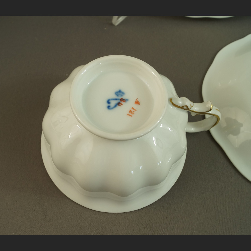 Filiżanki Furstenberg biała porcelana 